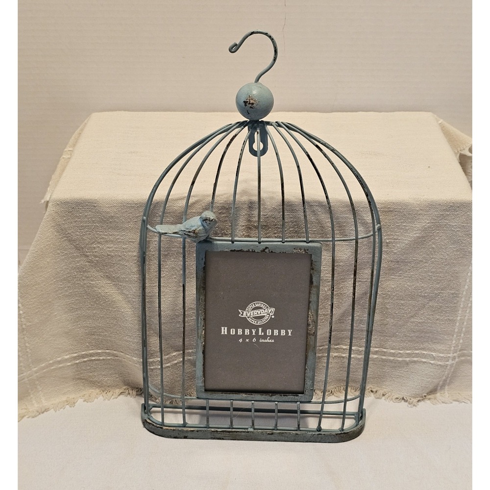Hobby Lobby Metal Distressed Bird Cage Photo Wall Hanging Frame